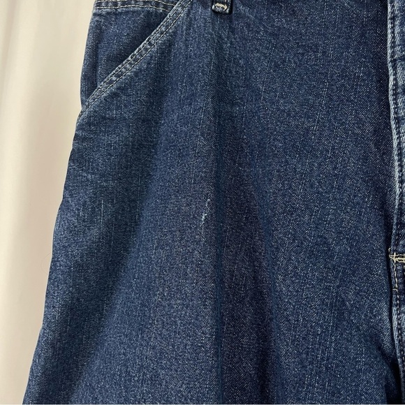 Wrangler 36x30 Fleece Lined Jeans Outdoor Chore Barn Winter Thick Warm Dark Wash - Picture 3 of 11